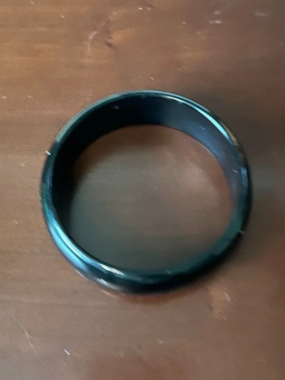 Vintage Black Chunky Domed Bangle Bracelet | Mod Glossy Acrylic Stackable Minima